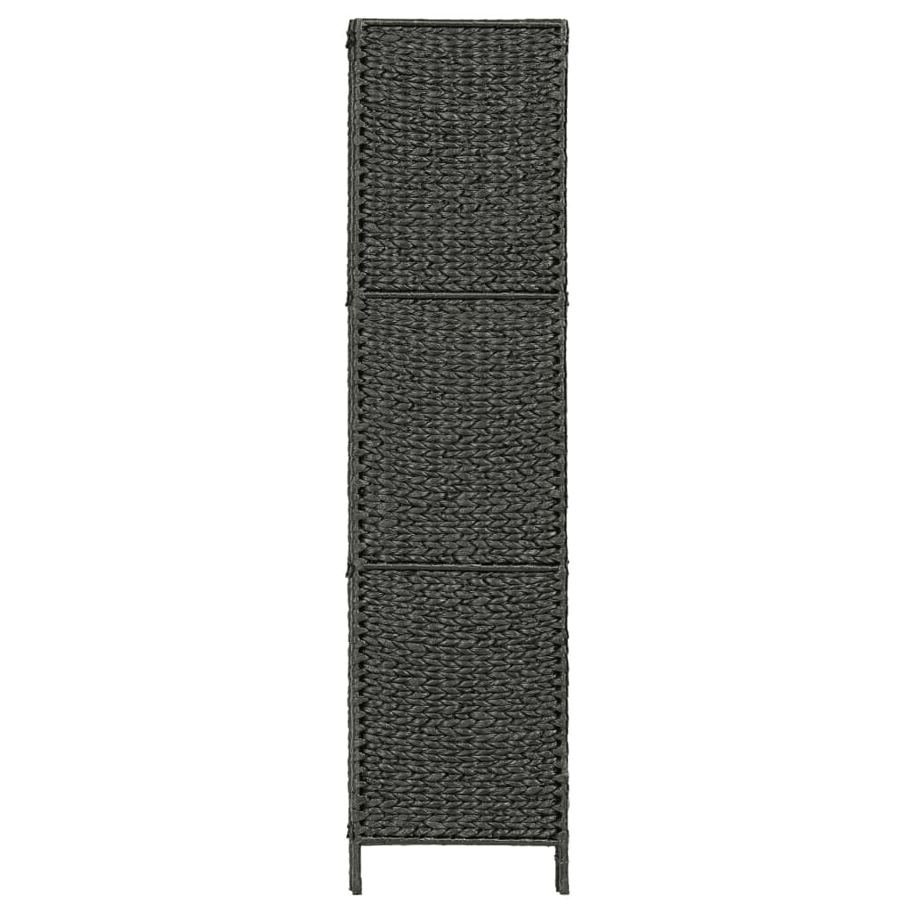Fekete 3-paneles vízijácint paraván 116 x 160 cm 