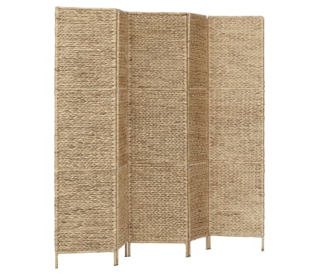 vidaXL 5-Panel Room Divider 76"x63" Water Hyacinth