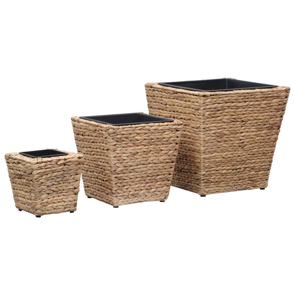 Image of vidaXL Garden Raised Beds 3 pcs Water Hyacinth