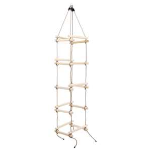 Dětský provazový žebřík 200 cm dřevo - obrázek 2