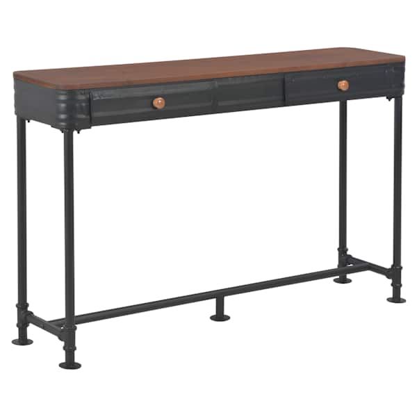 vidaXL konsoollaud 2 sahtliga, 120 x 30 x 75 cm, kuusepuit