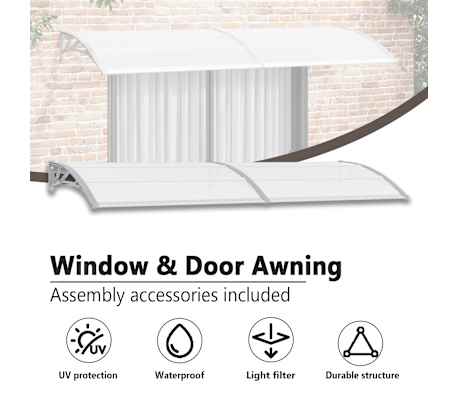 Vidaxl Door Canopy Gray 118 1 X39 4 Plastic Vidaxl Com