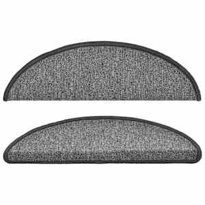 Schodové rohože 15 ks 56 x 17 x 3 cm tmavě šedé, půlkulaté - obrázek 4