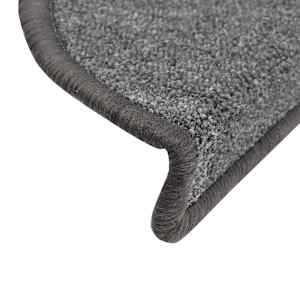 Schodové rohože 15 ks 56 x 17 x 3 cm tmavě šedé, půlkulaté - obrázek 6