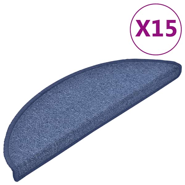 vidaXL trepimatid 15 tk 56 x 17 x 3 cm sinised poolringikujulised