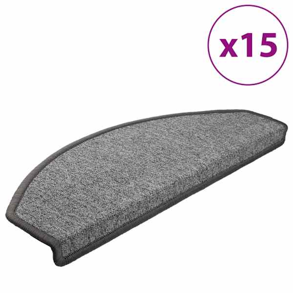 vidaXL trepimatid 15 tk 65 x 24 x 4 cm tumehall poolringikujuline suur