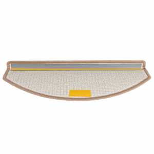 Schodové rohože 15 ks 65 x 24 x 4 cm světle hnědé, půlkulaté, velké - obrázek 5