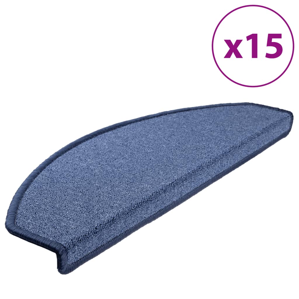 15 Stk. Treppenmatten Blau 65 x 24 x 4 cm