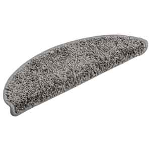 Schodové rohože 15 ks 56 x 17 x 3 cm šedé, půlkulaté - obrázek 3
