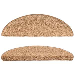 Schodové rohože 15 ks 56 x 17 x 3 cm béžové, půlkulaté - obrázek 4