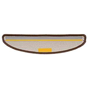Schodové rohože 15 ks 56 x 17 x 3 cm hnědé půlkulaté - obrázek 5