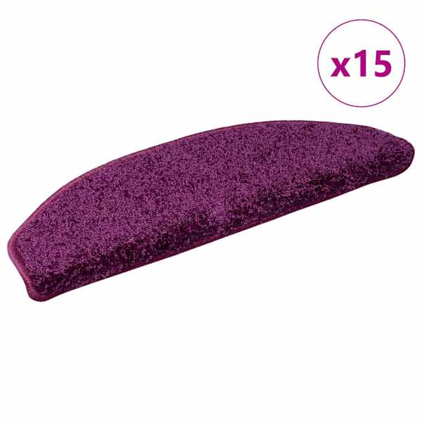 vidaXL trepimatid 15 tk 65 x 21 x 4 cm violetsed poolringikujulised suured