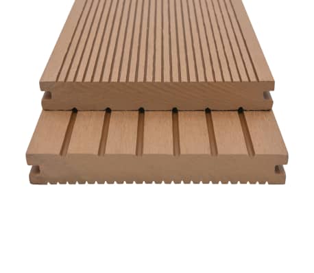 vidaXL Pavimento per Esterni in WPC Pieno Accessori 20 m&sup2; 2,2 m Teak