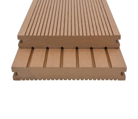 vidaXL Pavimento per Esterni in WPC Pieno Accessori 30 m&sup2; 2,2 m Teak