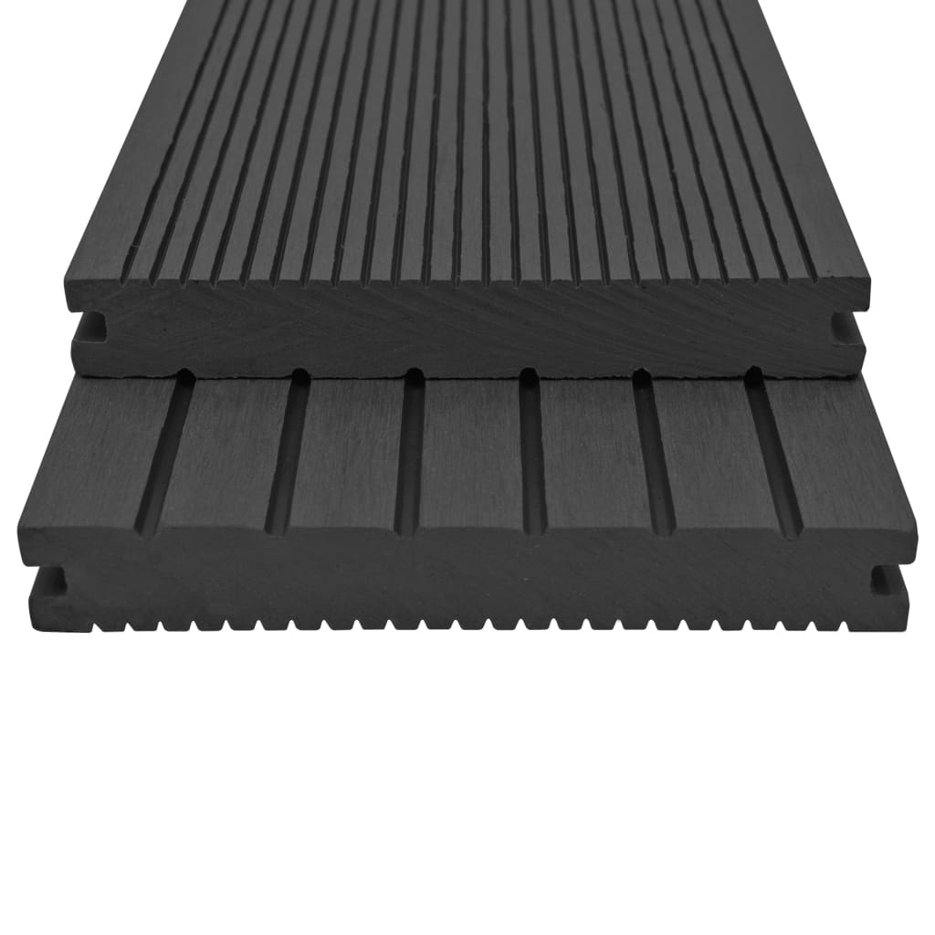 

vidaXL Terrasplanken met accessoires 30 m² 4 m massief HKC zwart
