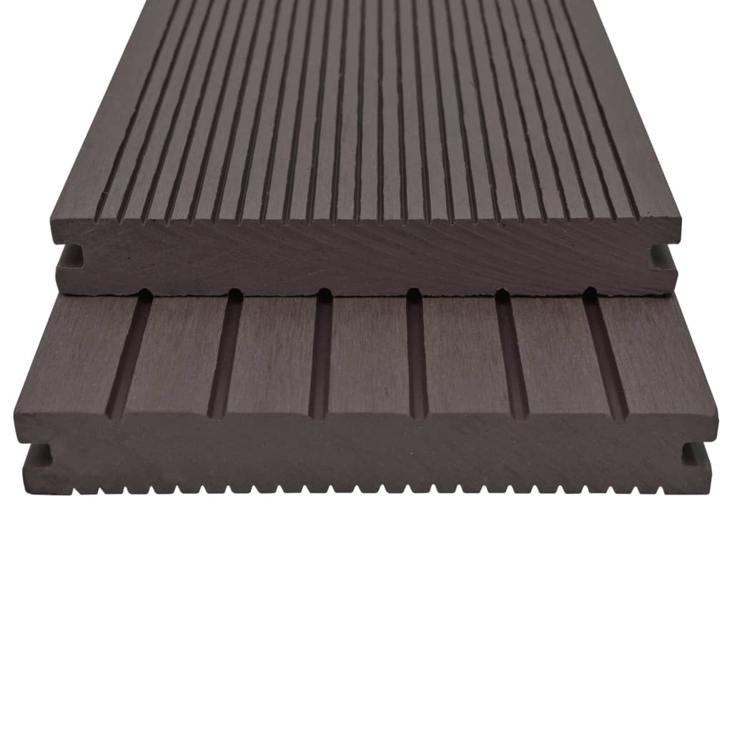 vidaXL Terrasplanken met accessoires 20 m² 4 m massief HKC donkerbruin afbeelding