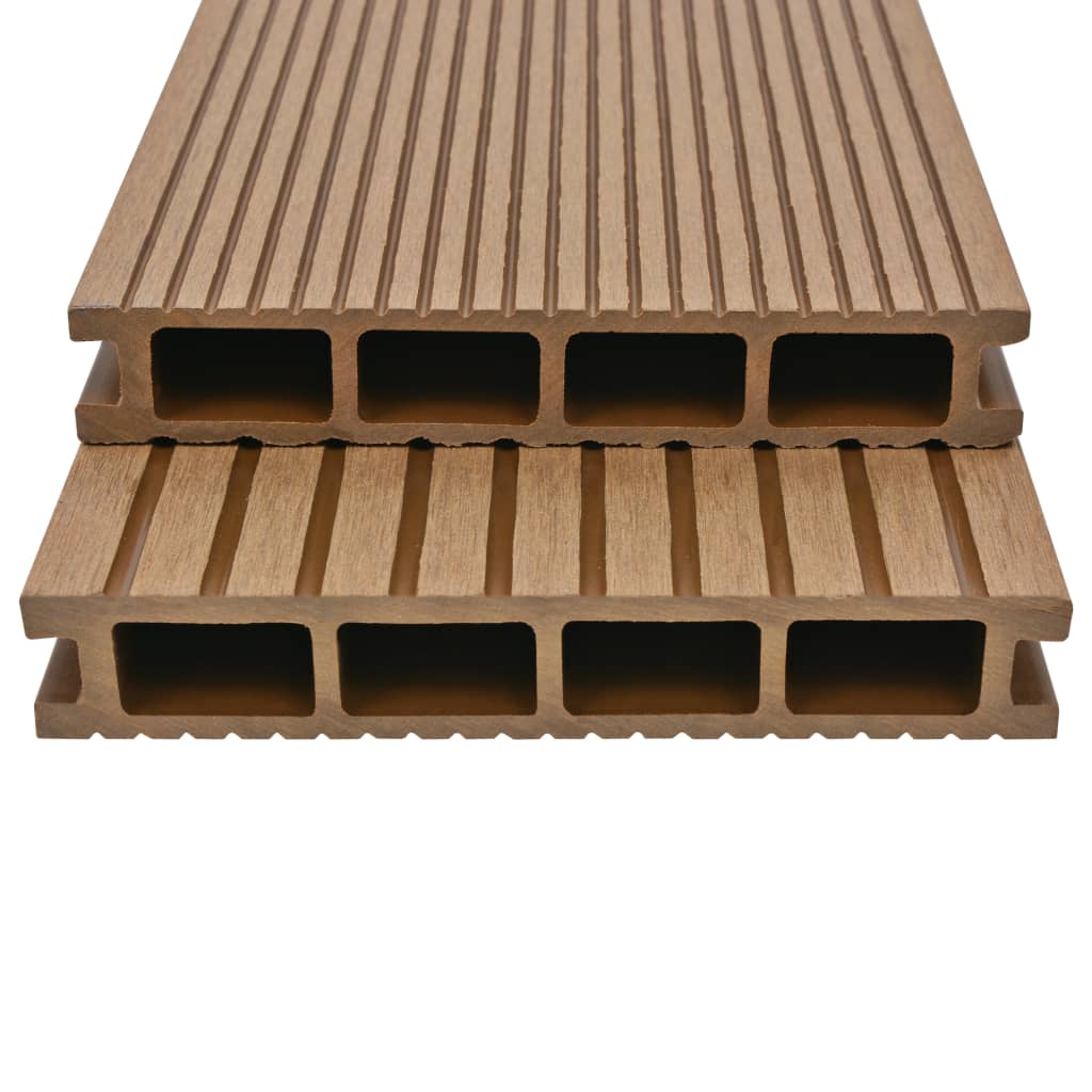 

vidaXL Terrasplanken HKC met accessoires 10 m² 2,2 m teak