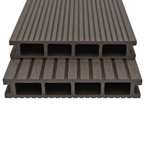 vidaXL WPC Hollow Decking Boards with Accessories 98.4 '&sup2; 7.2 ' Dark Brown (15x45003)