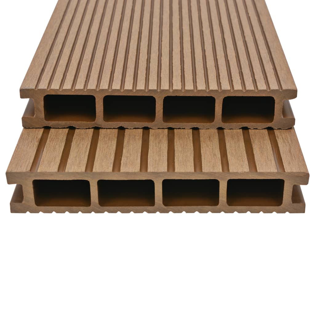 vidaXL Terrasplanken HKC met accessoires 30 m² 4 m teak afbeelding