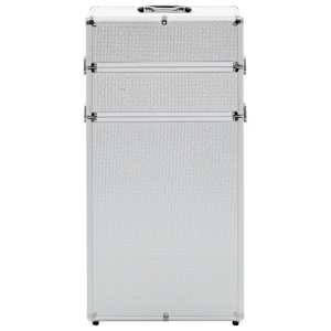 vidaXL Make-up Trolley Aluminium Silver