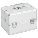 vidaXL Caixa de maquilhagem 22x30x21 cm alumínio prateado