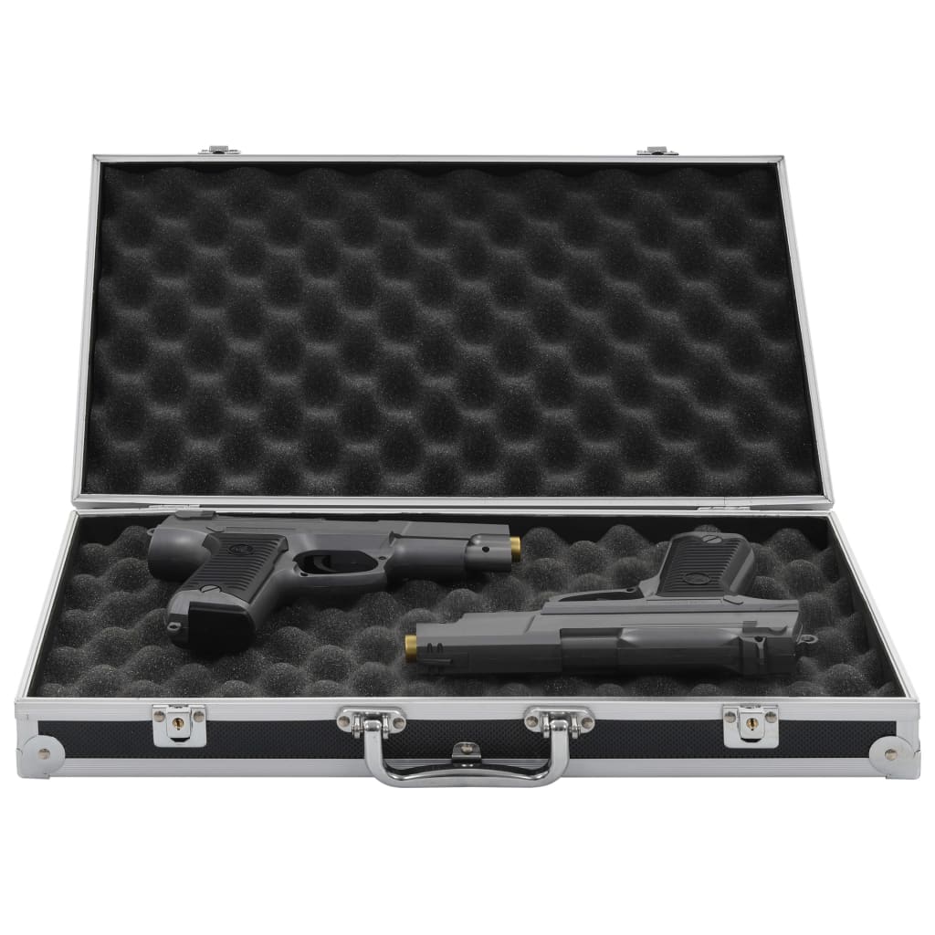 vidaXL Valiză pentru armă, negru, aluminiu ABS vidaxl.ro