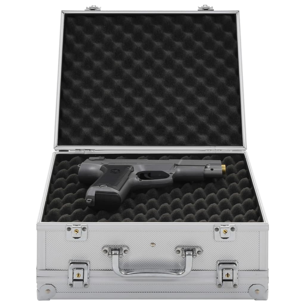vidaXL Valiză pentru armă, argintiu, aluminiu ABS vidaxl.ro