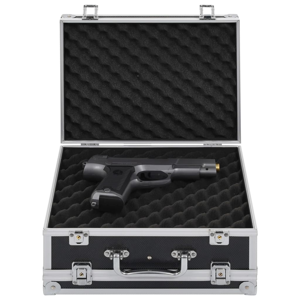 vidaXL Valiză pentru armă, negru, aluminiu ABS vidaxl.ro