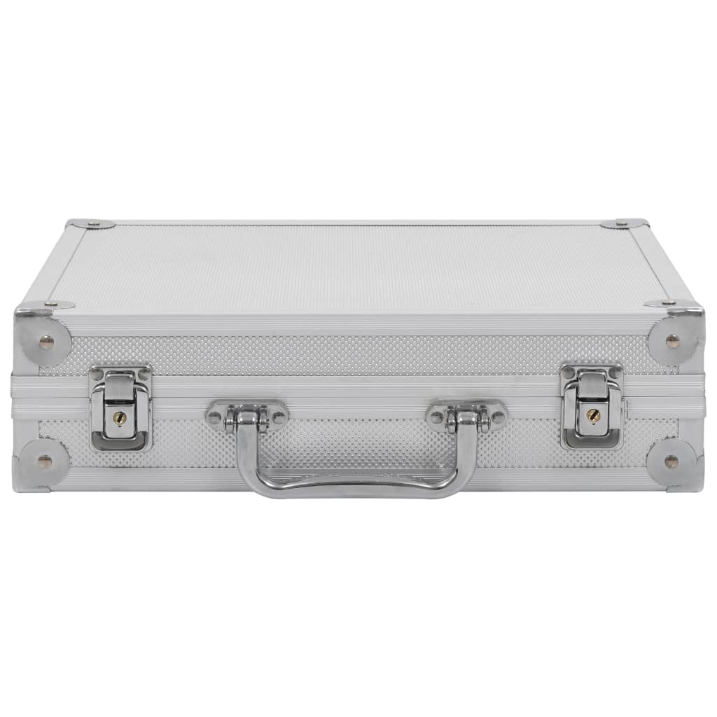 vidaXL Gun Case Aluminium ABS Silver