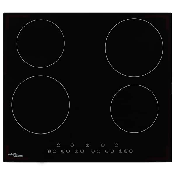 vidaXL keraamiline pliit 4 plaadiga, puutetundlik, 6000 W