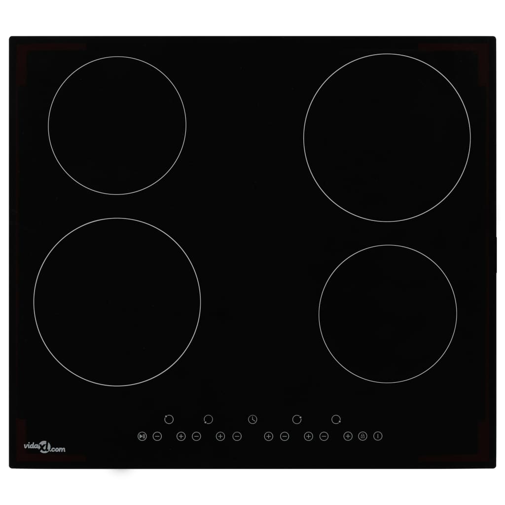 #1 - vidaXL keramisk kogeplade med 4 brændere Touch Control 6000 W