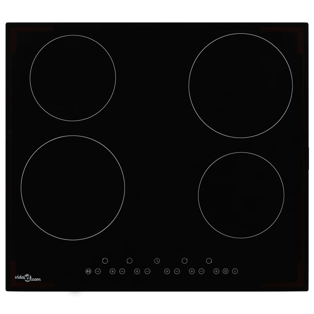 Placa Vitrocerámica 4 Quemadores Táctil Mt 3000 W/8500 W/6000 W/6600 W Vidaxl
