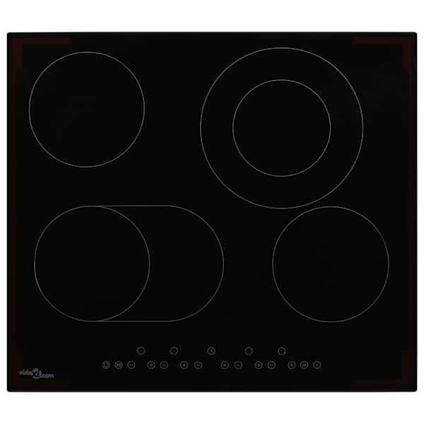 vidaXL keraamiline pliit 4 plaadiga, puutetundlik, 6600 W
