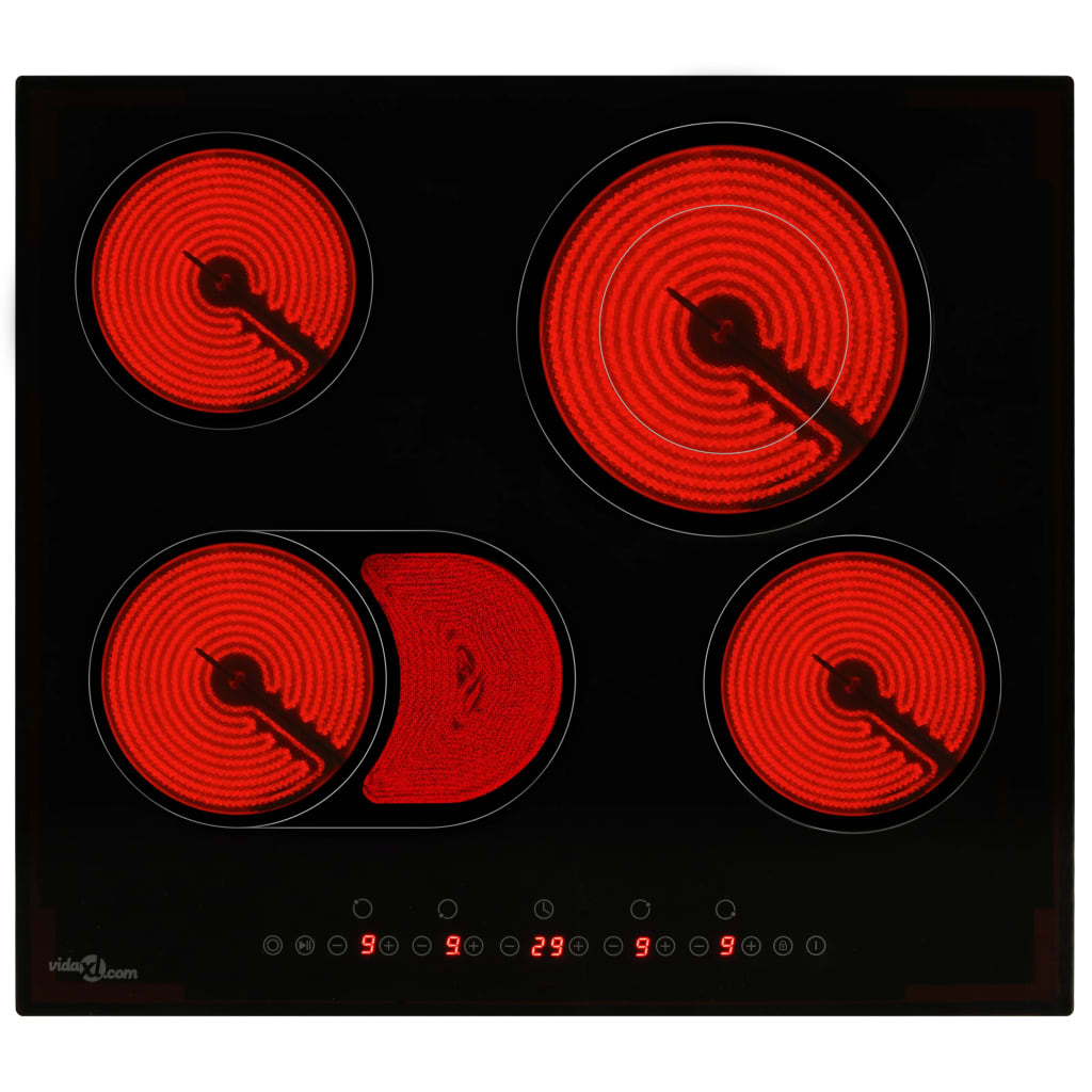 Thumbnail - vidaXL Glaskeramik-Kochfeld mit 4 Platten Touch Control 6600 W