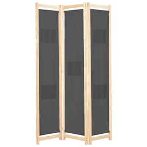 vidaXL 3 paneeliga sirm, hall, 120 x 170 x 4 cm, kangas