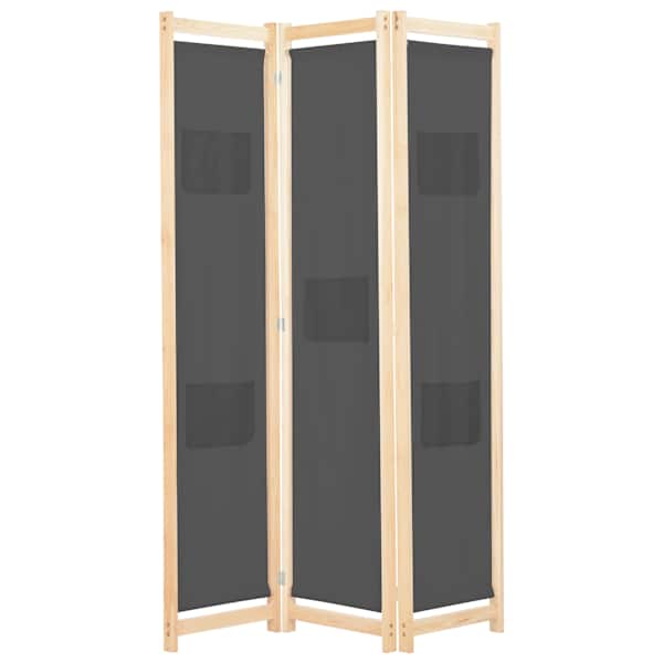 vidaXL 3 paneeliga sirm, hall, 120 x 170 x 4 cm, kangas