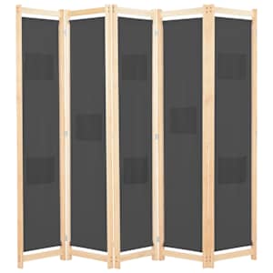vidaXL 5 paneeliga sirm, hall, 200 x 170 x 4 cm, kangas