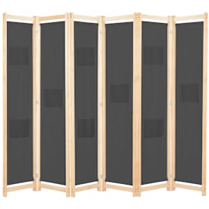 vidaXL 6 paneeliga sirm, hall, 240 x 170 x 4 cm, kangas