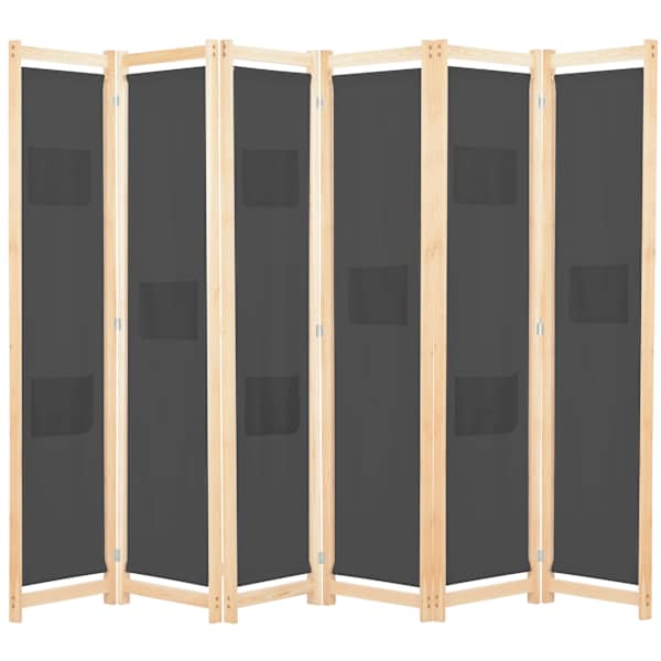 vidaXL 6 paneeliga sirm, hall, 240 x 170 x 4 cm, kangas