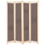  vidaXL barna 4-paneles szövetparaván 160 x 170 x 4 cm termék 2. képe
