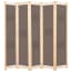  vidaXL barna 5-paneles szövetparaván 200 x 170 x 4 cm termék 2. képe