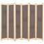  vidaXL barna 6-paneles szövetparaván 240 x 170 x 4 cm termék 2. képe