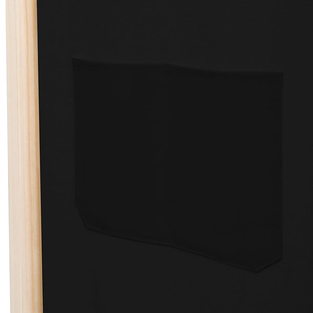 Kamerscherm met 4 panelen 160x170x4 cm stof zwart
