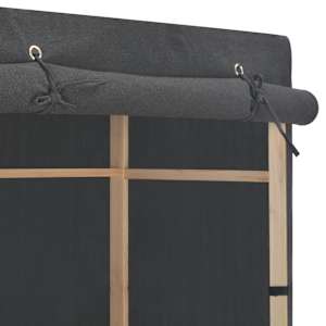 Šatní skříň se 3 policemi šedá 110 x 40 x 170 cm textil - obrázek 4