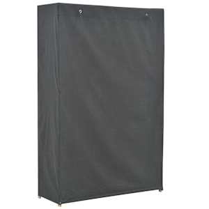 Šatní skříň šedá 110 x 40 x 170 cm textil - obrázek 3