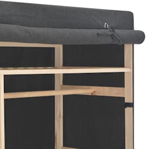 Šatní skříň šedá 110 x 40 x 170 cm textil - obrázek 4