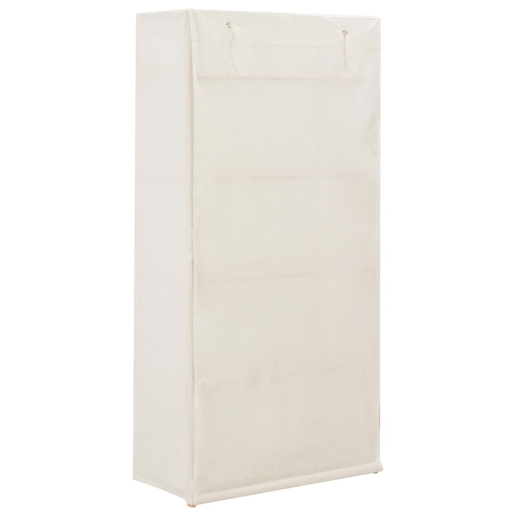 Fehér szövet ruhásszekrény 79 x 40 x 170 cm 