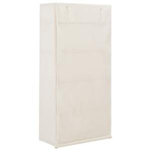Skříň bílá 79 x 40 x 170 textil - obrázek 3