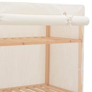 Skříň bílá 79 x 40 x 170 textil - obrázek 4