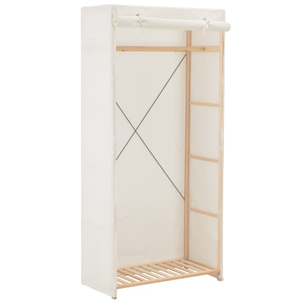 vidaXL garderoob, valge, 79 x 40 x 170 cm, kangas